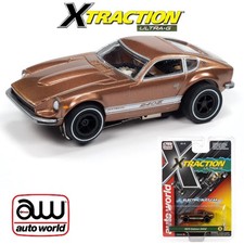 Auto World Xtraction 1973 Datsun 240z Brown HO Scale Slot Car