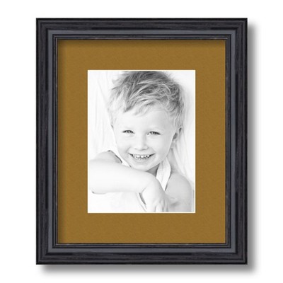 ArtToFrames Matted 10x12 Black Picture Frame with 2'' Mat, 6x8 Opening 4083