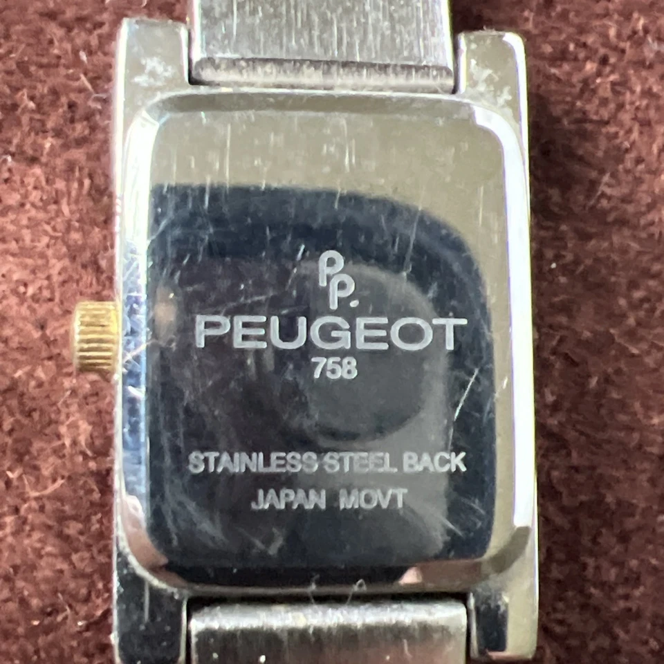 Peugeot ~ Reloj Mujer Oro + Plata Dos Tonos De Colección ~ 7” ~ 49.3g ~ Sin Probar Foto 3 de 4