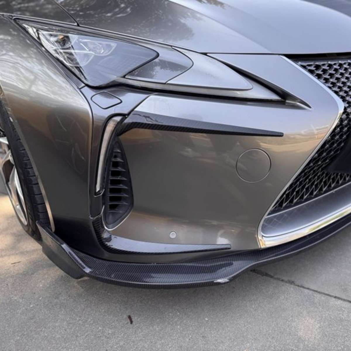 Fit For Lexus LC500 LC500H Front+Rear Canards Side Fender Trims
