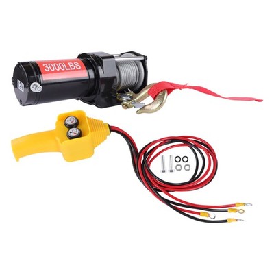 IP55 Waterproof Electric Winch 3000lbs with 3/16in x 32ft 7 Strand Steel Cable