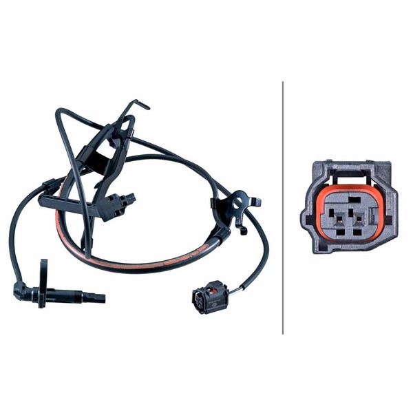 Sensor Raddrehzahl 2-Polig Hallsensor 1.324 Mm Kabel Hella FüR Toyota Highlander-image