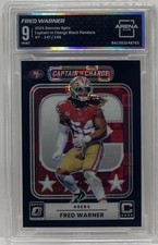 2025 Donruss Optic Fred Warner Captain In Charge Black Pandora /149 Arena Club 9