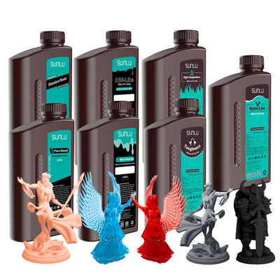SUNLU 3D Printer Resin 1KG ABS-Like/Standard/Standard Plus/Water Washable Resin