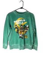Star Wars Sweatshirt Boys XL 16/18 , Green With Rebels Rule Graphic Design/Soft