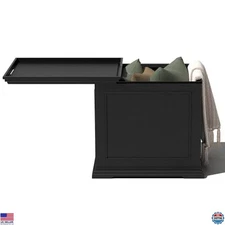 Veradek Brixton 2-in-1 Outdoor Side Table with Storage & Tray - All-Weather