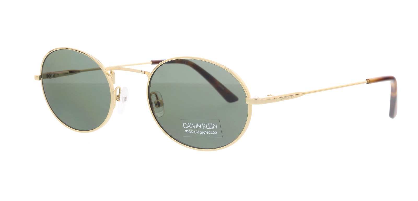 Солнцезащитные очки Calvin Klein CK20116S 43634 с круглой оправой из блестящего золота и мягкой черепахи 11390₽