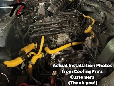 Manguera de silicona amarilla personalizada para VW Volkswagen Golf MK4 VR6 2,8 L 24 V 1997-2007 Foto 2 de 4