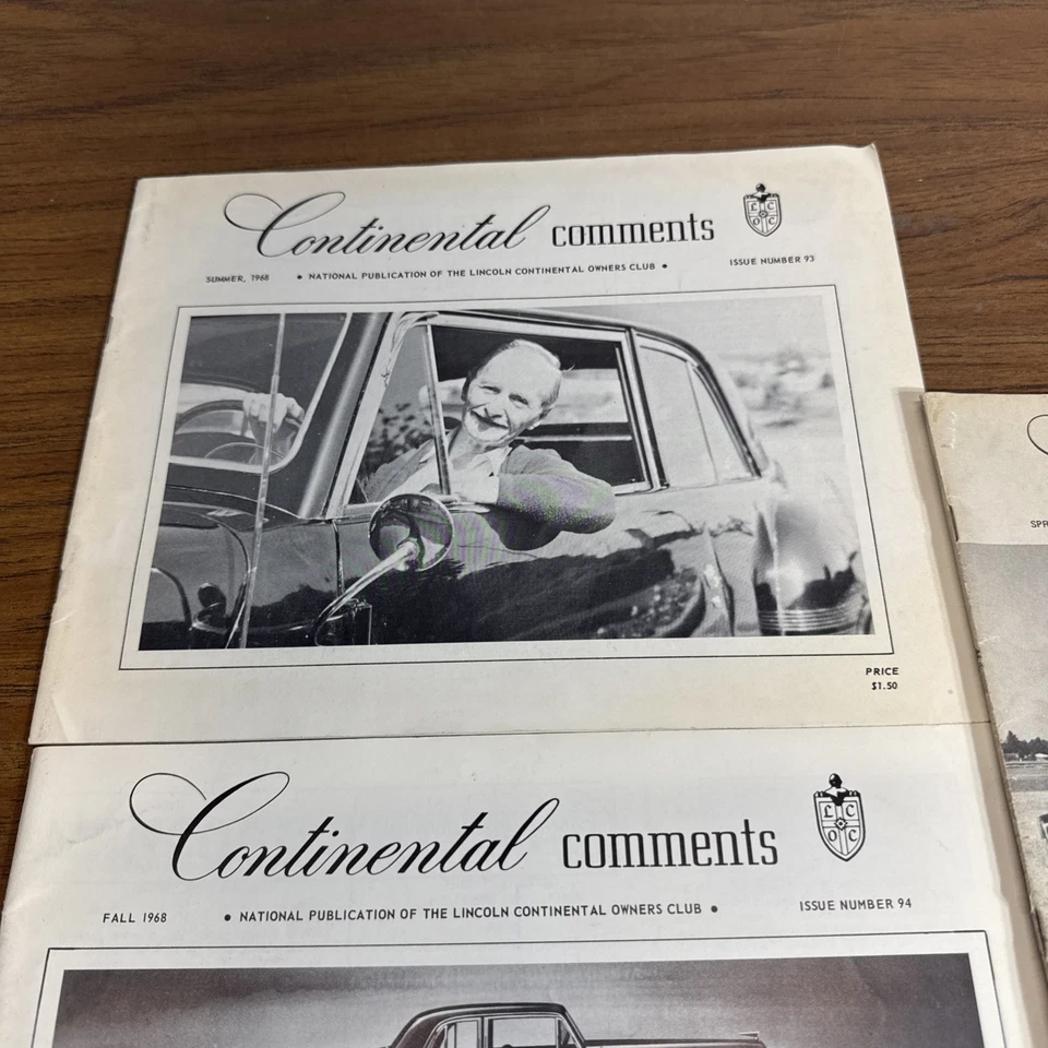 Continental Comments Magazine Lincoln & Continental Owners Club Spring 3 Pack Foto 3 de 4