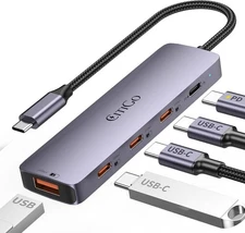 Premium USB-C Hub (5-in-1) by CITIGO, 3*USB-C,1*USB-A & PD 100W, Dual-USE