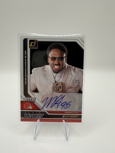Myles Garrett #11 2024 Panini Donruss Best of Instant Autograph card