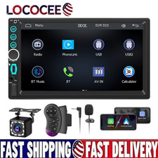 DUAL 2-DIN 7" TOUCHSCREEN CAR STEREO WITH BLUETOOTH, APPLE/ANDROID CARPLAY US