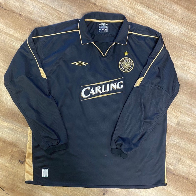 CELTIC FC VINTAGE 2003-04 UMBRO AWAY LONGSLEEVE SOCCER JERSEY ADULT XXL