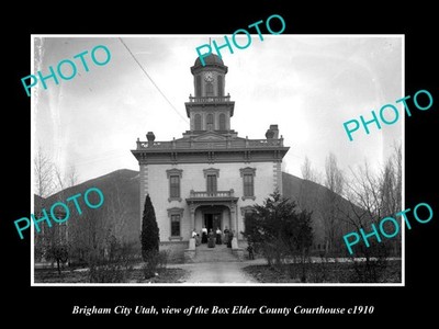 Brigham City Utah The Box Elder Court House c1910 Large Historic Old Photo