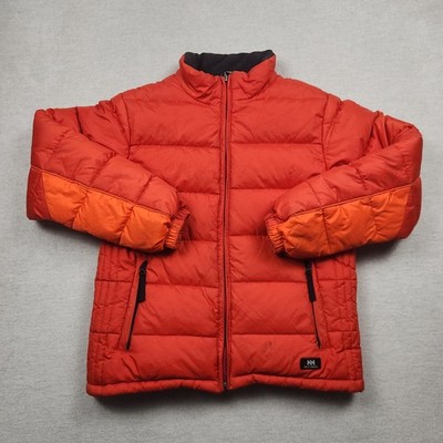 Vintage Helly Hansen Jacke Herren 00s Winterjacke Puffer Gr. L Orange Daunen Ski