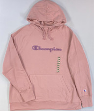 Women's Champion Powerblend Fleece Pullover Hoodies Script Logo NEW 2XL