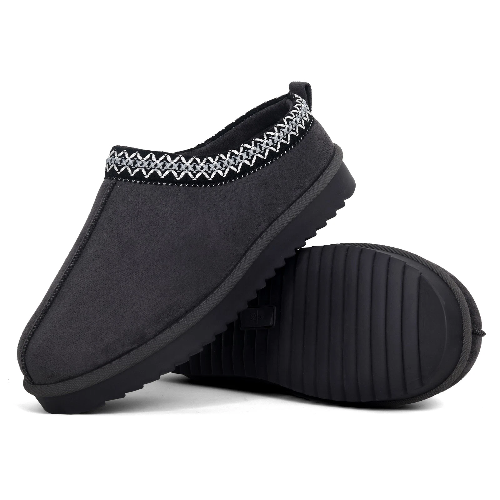 Women Winter Slippers Fur lined Fluffy Slippers Vegan Mule Ladies Outdoor Shoes
