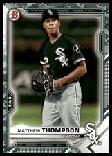 Matthew Thompson 2021 Bowman #BP-74 Prospects Camo Chicago White Sox