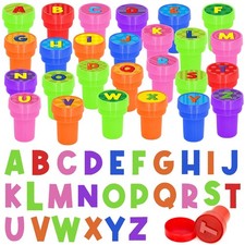 26 Pcs Alphabet Stamper, A-Z Letter Stamp Set for Classroom Rewards Birthday ...