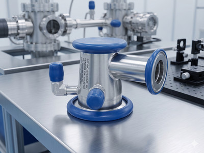 HIGH VACUUM | TRI-REDUCING MANIFOLD | 316L VIM-VAR | KF50-KF40-KF25 | CONFLAT