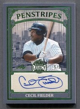 2025 Leaf A Bronx Legacy - Penstripes Green #P-CF1 Cecil Fielder /5