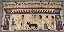 Vintage Hand Stitched Appliqué Egyptian Wall Hanging
