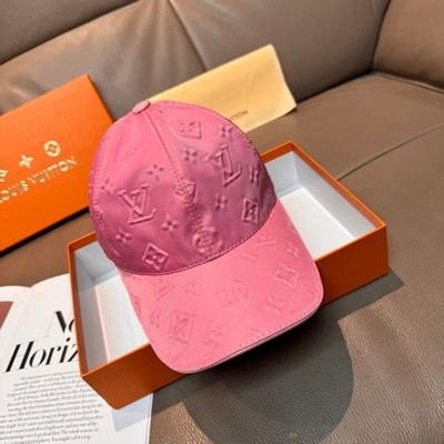 Classic Monogram Large Logo Embossed Pink Baseball Cap