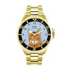 Toff London TLWL-9040 Mens Ginger Bengal Cat Head Watch