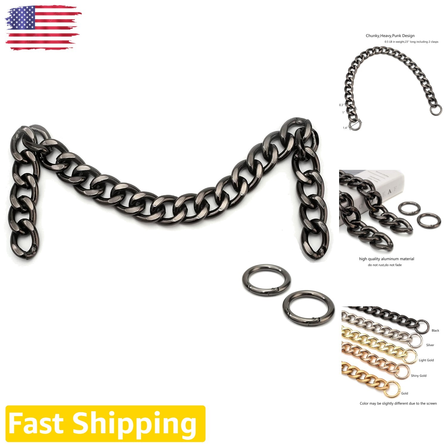 Durable Aluminum Replacement Strap - Versatile and Stylish Bag Decoration