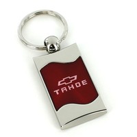 Chevy Tahoe Red Spun Brushed Metal Key Ring Chevy Tahoe Red Spun Brushed Metal Key Ring