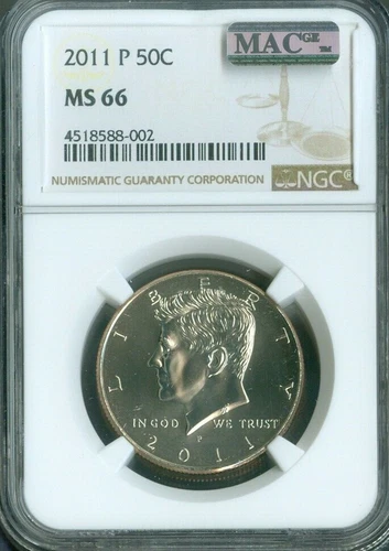 2011-P KENNEDY HALF DOLLAR NGC MS-66 MAC SPOTLESS QUALITY✔️
