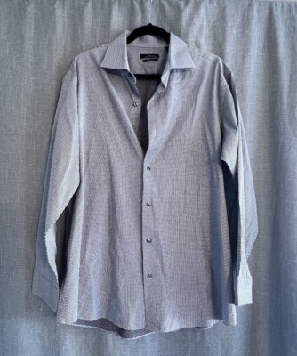 Marc Anthony Mens Slim Fit Button Down Dress Shirt Size 18 34/35 White/Black | eBay Marc Anthony Mens Slim Fit Button Down Dress Shirt Size 18 34/35 White/Black | eBay