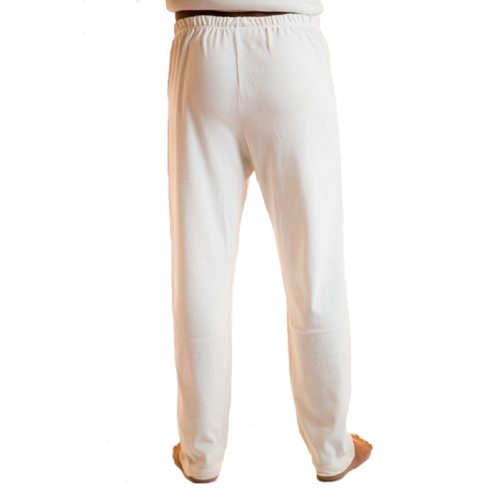 Organic Mens Long Pajama Pants Soft Sleepwear Vegan Brown White Undyed