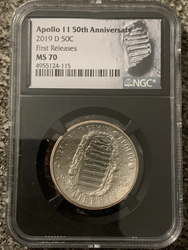 2019 D 50c Apollo 11 50th Anniver Half Dollar NGC MS70 First Releases