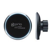 Prio Magnetisches Kabelloses Kfz-SchnellladegeräT 15W (Usb C) Schwarz