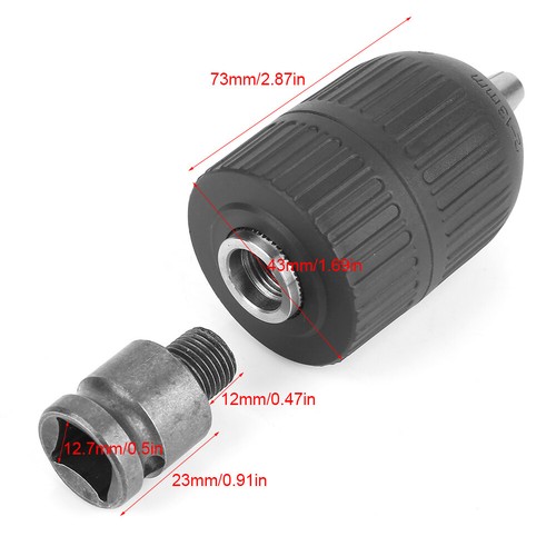 2-13mm schlüsselloses Bohrfutter 1/2"-20UNF mit 1/2"-Futteradapter - Bild 2 von 9