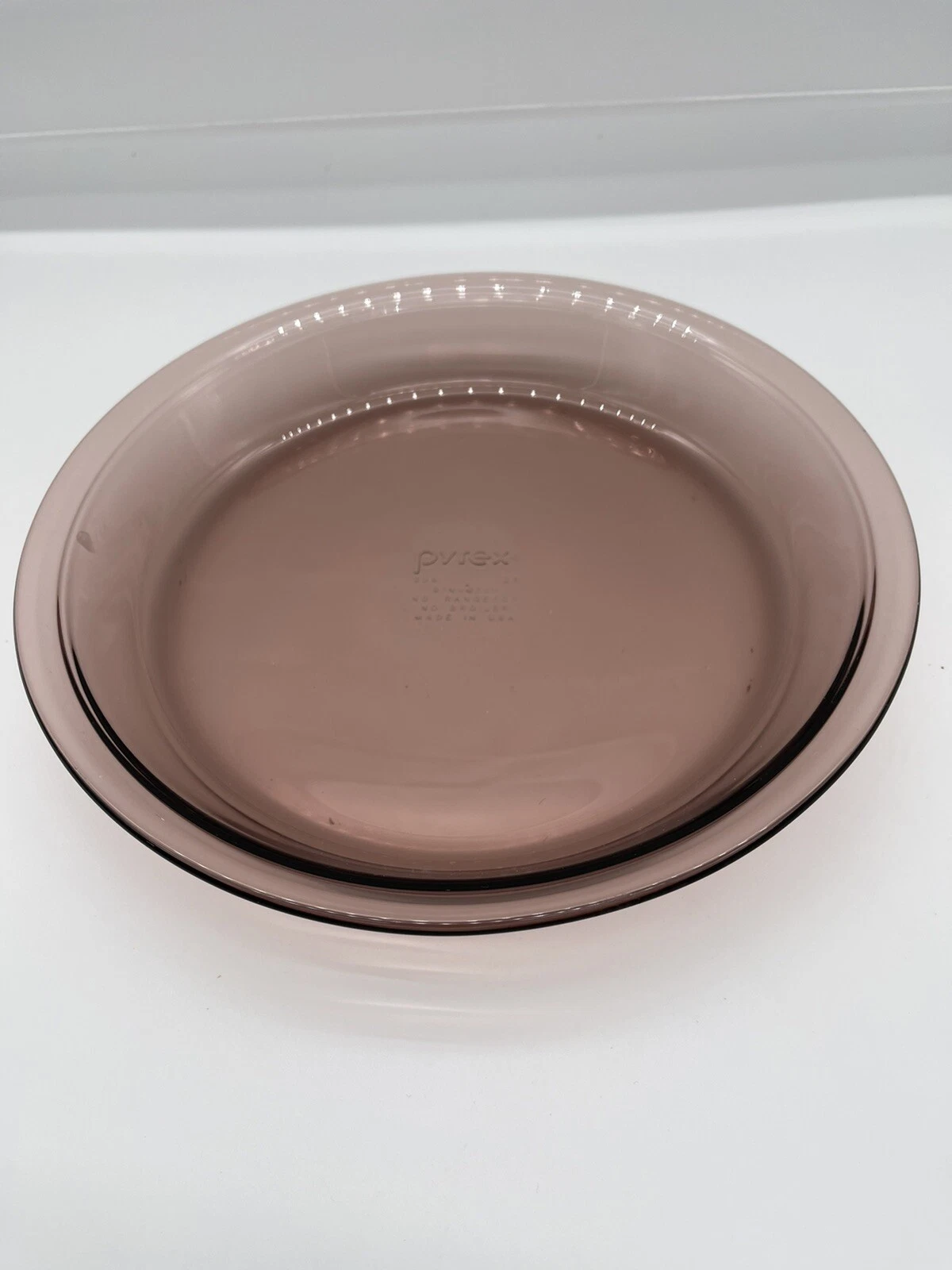 Vintage 9" Pyrex Cranberry Pie Plate Baking Dish # 209