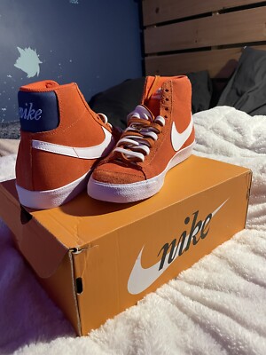 BLAZER MID  77 Orange/White-Deep Royal Blue