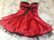Robe Tunique Courte - Taille 38 - Rouge - Polyester Doublé - Longueur 80 Cm - Neuf