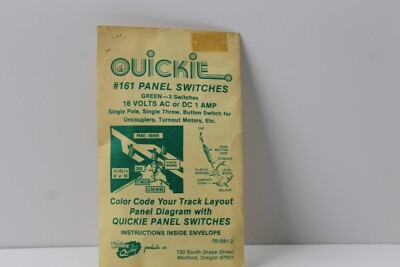 Kadee 380-161 Quickie Panel Switches Green New in Package NOS
