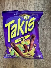 Takis Fuego Crunchy Crisps Snacks Chips X4