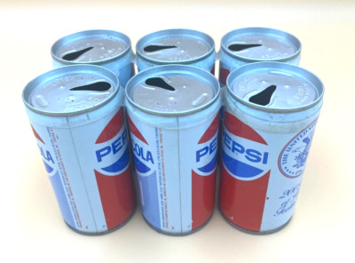 Pepsi-Cola July 4th 1976 ~ Bicentennial 200 yrs. Six Cans ~ Pop