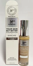 IT Cosmetics Your Skin But Better Foundation + Skincare Shade MEDIUM WARM 32