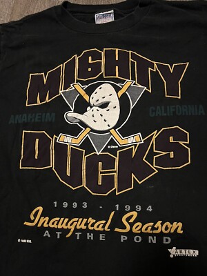 Vintage Mighty Ducks Inaugural Season Shirt size Large | eBay