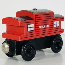 Thomas the Train Sodor Caboose Wooden Railway Red Main Line 2001 Vintage