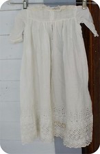 Antique christening gown lace eyelet gorgeous victorian baby dress nice