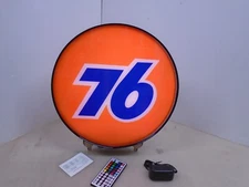 Union 76 Gasoline Round LED Display lighted sign lightbox Wall Hanging