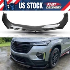 For Chevrolet Traverse 2021-2025 Carbon Fiber Front Bumper Lip Spoiler Splitter