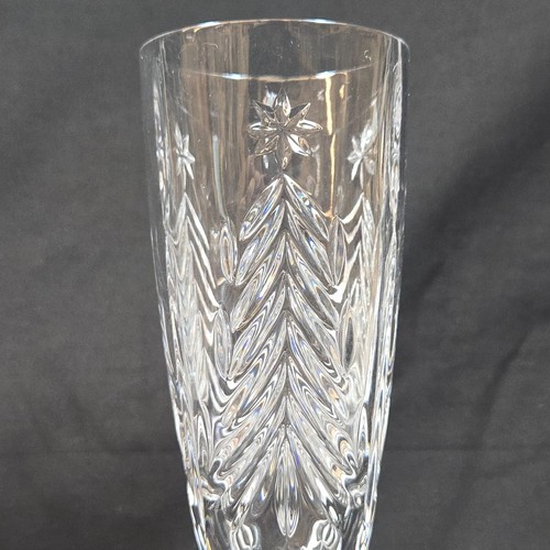 2 Flauti Champagne Albero di Natale Mikasa Cristallo 8,5 Alti 2,5" Larghi - Foto 7 di 9