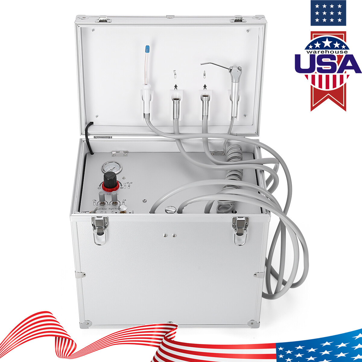 Portable Dental Unit Air Compressor/Turbine Unit Weak Suction Connect Compress